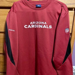 Mens Long Sleeve Fleece Lined Reebok Arizona Cardinals Shirt (L)